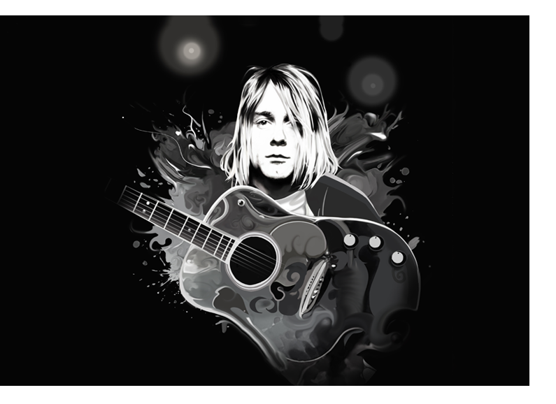 Kurt Cobain illustration (c) Chris Tomlin